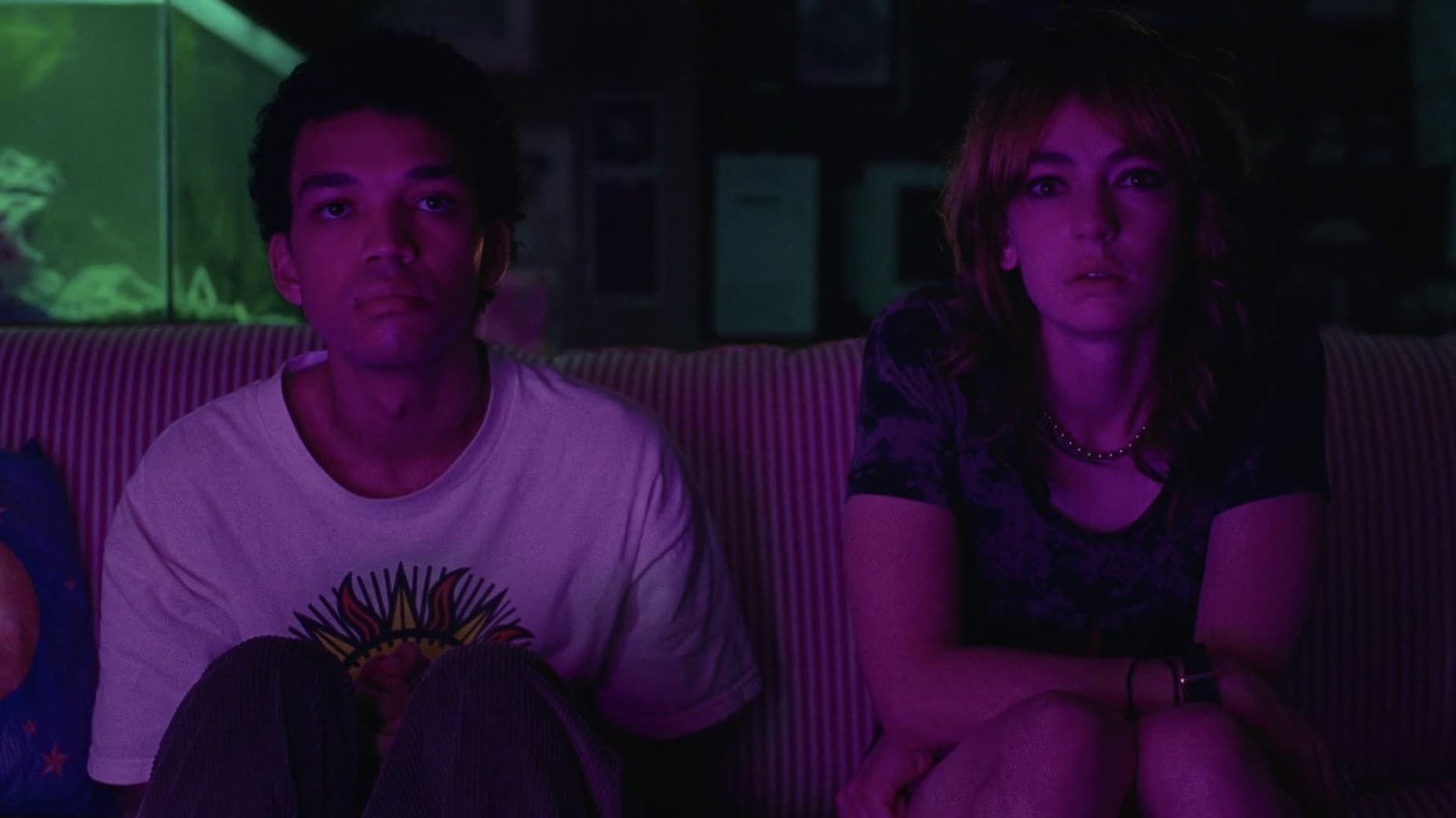 I Saw the TV Glow | Still features Justice Smith (left) and Brigette Lundy-Paine